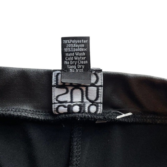 Clara Sun Woo LEGGINGS Black Pull Up Stretch Straight Leg Elastic Waist XS NEW - Picture 5 of 7